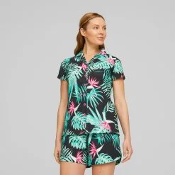PUMA Golf Women's PUMA X PTC Paradise Camp Golf Shirt -Golf Shop ecxyyc5ey5xxlpwl3wmg