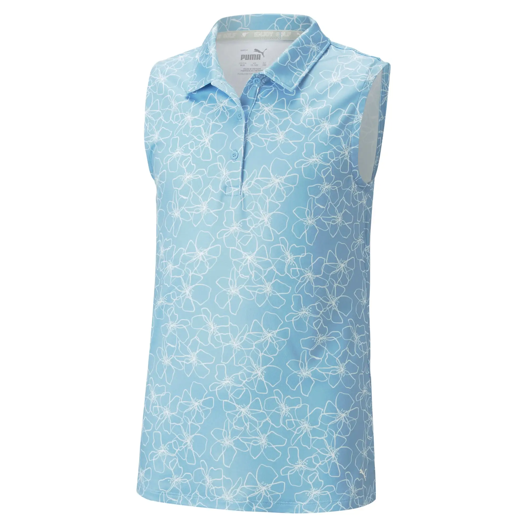 PUMA Golf Girl's CLOUDSPUN Island SL Golf Polo 5 PUMA Golf Girl's CLOUDSPUN Island SL Golf Polo - Image 3