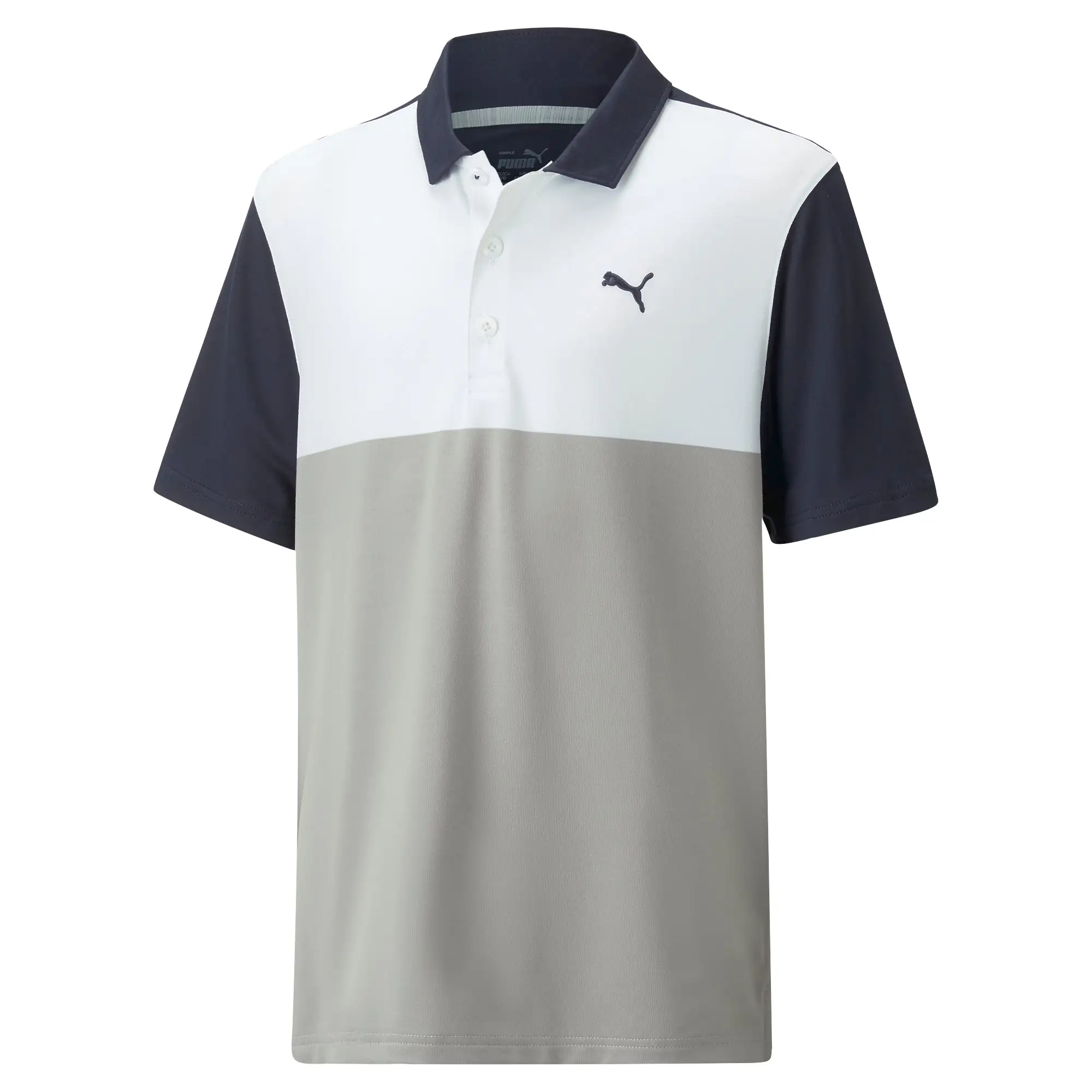 PUMA Golf Boy's CLOUDSPUN Colorblock Golf Polo 7 PUMA Golf Boy's CLOUDSPUN Colorblock Golf Polo - Image 5