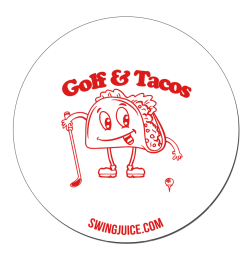 SwingJuice Unisex Sticker Golf Golf & Tacos White O/S