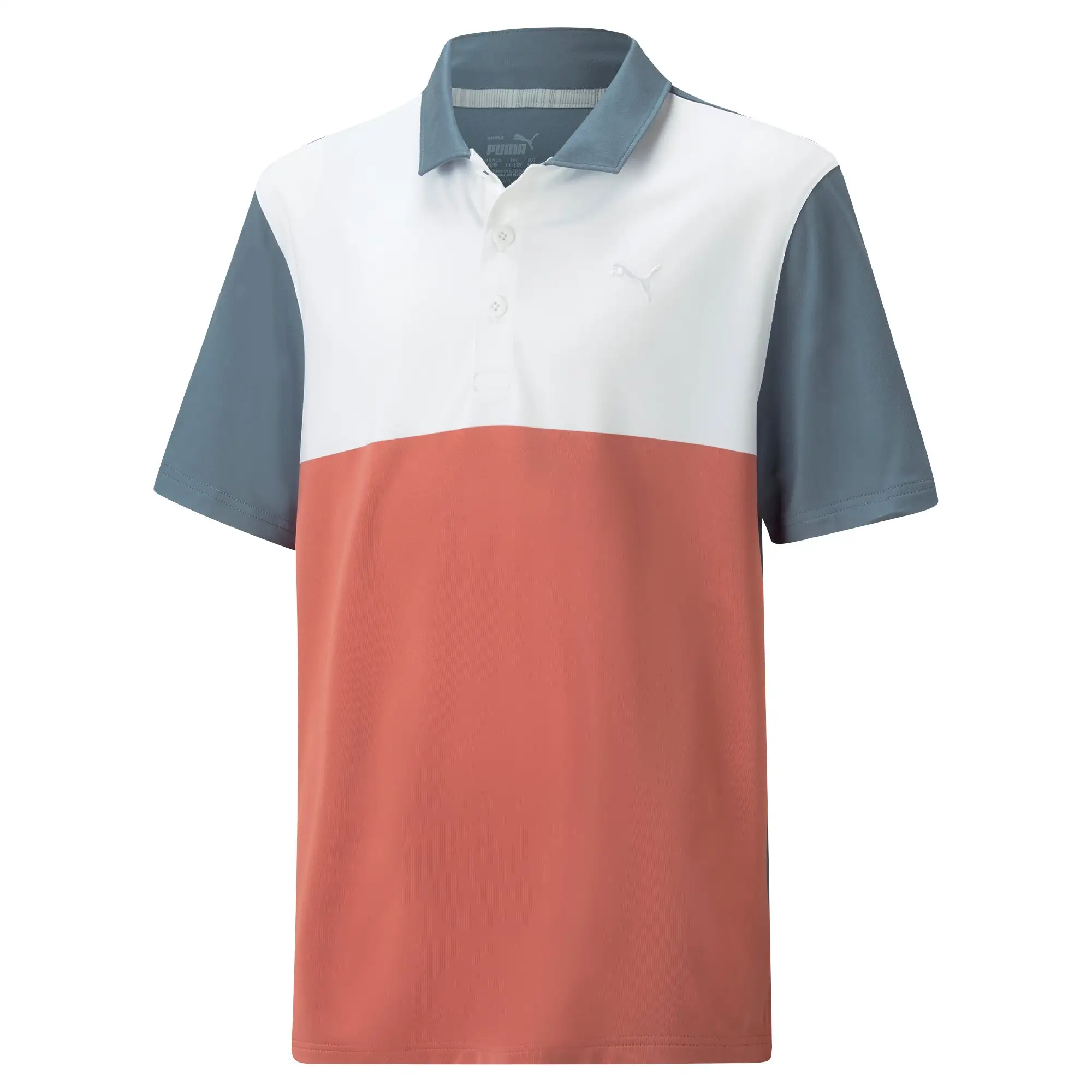 PUMA Golf Boy's CLOUDSPUN Colorblock Golf Polo 5 PUMA Golf Boy's CLOUDSPUN Colorblock Golf Polo - Image 3