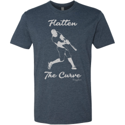 SwingJuice Short Sleeve Unisex T-Shirt Baseball Flatten The Curve -Golf Shop swingjuice baseball flatten the curve short sleeve unisex t shirt navy