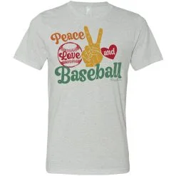 SwingJuice Short Sleeve Unisex T-Shirt Peace, Love And Baseball