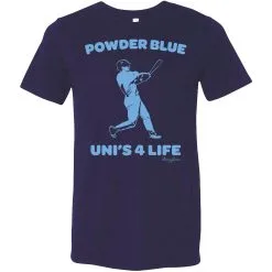 SwingJuice Short Sleeve Unisex T-Shirt Baseball Powder Blue