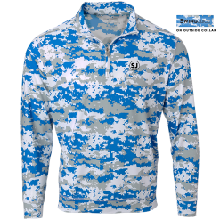 SwingJuice Long Sleeve Men's Performance Quarter Zip Golf Camo -Golf Shop swingjuice camo performance 1 4 zip long sleeve mens pullover nautical blue