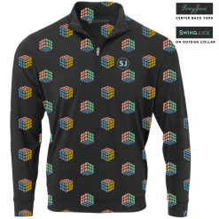 SwingJuice Long Sleeve Men's Performance Quarter Zip Golf Gamescape