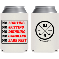 SwingJuice Unisex Koozie Golf Follow The Rules White O/S