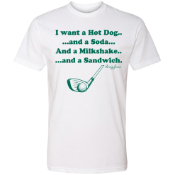 SwingJuice Short Sleeve Unisex T-Shirt Golf I Want A Hotdog