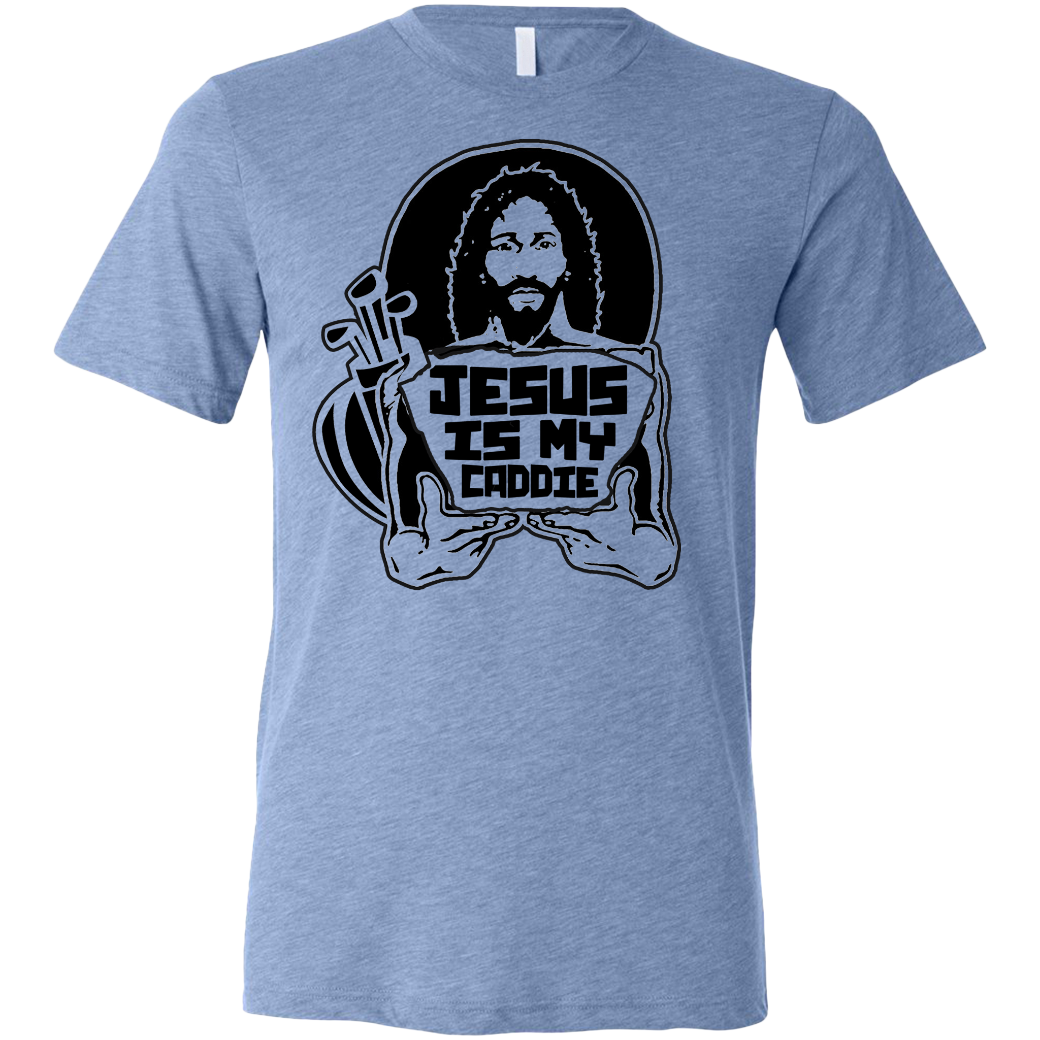 SwingJuice Short Sleeve Unisex T-Shirt Golf Jesus Is My Caddie 3 SwingJuice Short Sleeve Unisex T-Shirt Golf Jesus Is My Caddie