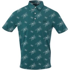 SwingJuice Short Sleeve Men's Performance Polo Golf Magnolia -Golf Shop swingjuice golf magnolias performance polo green