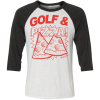 SwingJuice Three Quarter Sleeve Mens Raglan T-Shirt Golf & Pizza