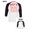 SwingJuice Three Quarter Sleeve Mens Raglan T-Shirt Golf & Pizza New -Golf Shop swingjuice golf pizza new unisex 3.4 length sleeve raglan tee white 3adf6f62 f6c2 489f a3a3 b5e63d2035ea
