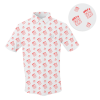 SwingJuice Short Sleeve Men's Performance Polo Golf & Pizza -Golf Shop swingjuice golf pizza performance polo white close up