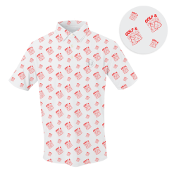 SwingJuice Short Sleeve Men's Performance Polo Golf & Pizza