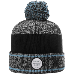 SwingJuice Pom Pom Beanie Unisex Golf Hat -Golf Shop swingjuice golf retro pom pom beanie grey blue black