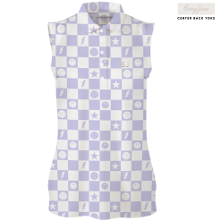 SwingJuice Sleeveless Women's Performance Polo Golf Smiley