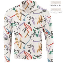 SwingJuice Long Sleeve Men's Performance Quarter Zip Golf Golf Strokes -Golf Shop swingjuice golf strokes men performance 1 4 zip ivory b297b006 d626 4072 beed 95fec2e00875