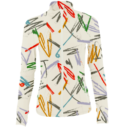 SwingJuice Long Sleeve Women's Performance Full Zip Golf Strokes