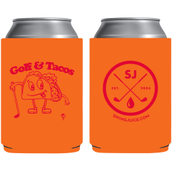 SwingJuice Unisex Koozie Golf Golf & Tacos Orange O/S