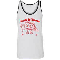 SwingJuice Short Sleeve Unisex Tank Top Golf & Tacos