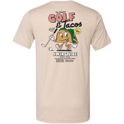 SwingJuice Short Sleeve Unisex T-Shirt Golf & Tacos The Sequel -Golf Shop swingjuice golf tacos the sequel unisex short sleeve tee back tan 1f33b89d 0d16 4585 92cc afb1798e5633