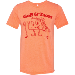 SwingJuice Short Sleeve Unisex T-Shirt Golf & Tacos -Golf Shop swingjuice golf tacos unisex short sleeve tee orange