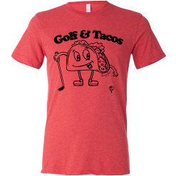 SwingJuice Short Sleeve Unisex T-Shirt Golf & Tacos -Golf Shop swingjuice golf tacos unisex short sleeve tee red