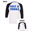 SwingJuice Three Quarter Sleeve Mens Raglan T-Shirt Golf & Vodka New