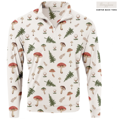 SwingJuice Long Sleeve Men's Performance Quarter Zip Golf Mushrooms -Golf Shop swingjuice mushrooms men performance 1 4 zip ivory c2e476c9 80fc 4336 8c48 982e0ab5e057