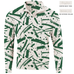 SwingJuice Long Sleeve Men's Performance Quarter Zip Golf Pollock