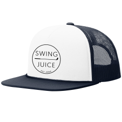 SwingJuice Foam Trucker Unisex Golf Hat -Golf Shop swingjuice retro golf foam trucker hat white navy