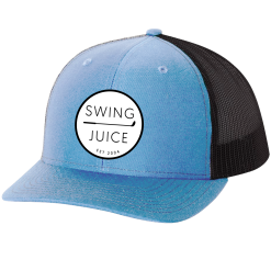 SwingJuice Trucker Unisex Golf Hat -Golf Shop swingjuice retro trucker hat blue black