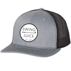 SwingJuice Trucker Unisex Golf Hat -Golf Shop swingjuice retro trucker hat grey black