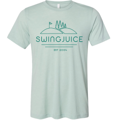 SwingJuice Short Sleeve Unisex T-Shirt Golf SJ Woods -Golf Shop swingjuice sj woods unisex short sleeeve tee dusty blue