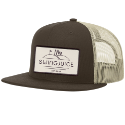 SwingJuice Wool Trucker Unisex Hat Golf SJ Woods -Golf Shop swingjuice sj woods wool trucker hat brown khaki